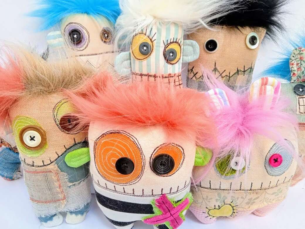 Creepy cute make-a-long monster dolls.