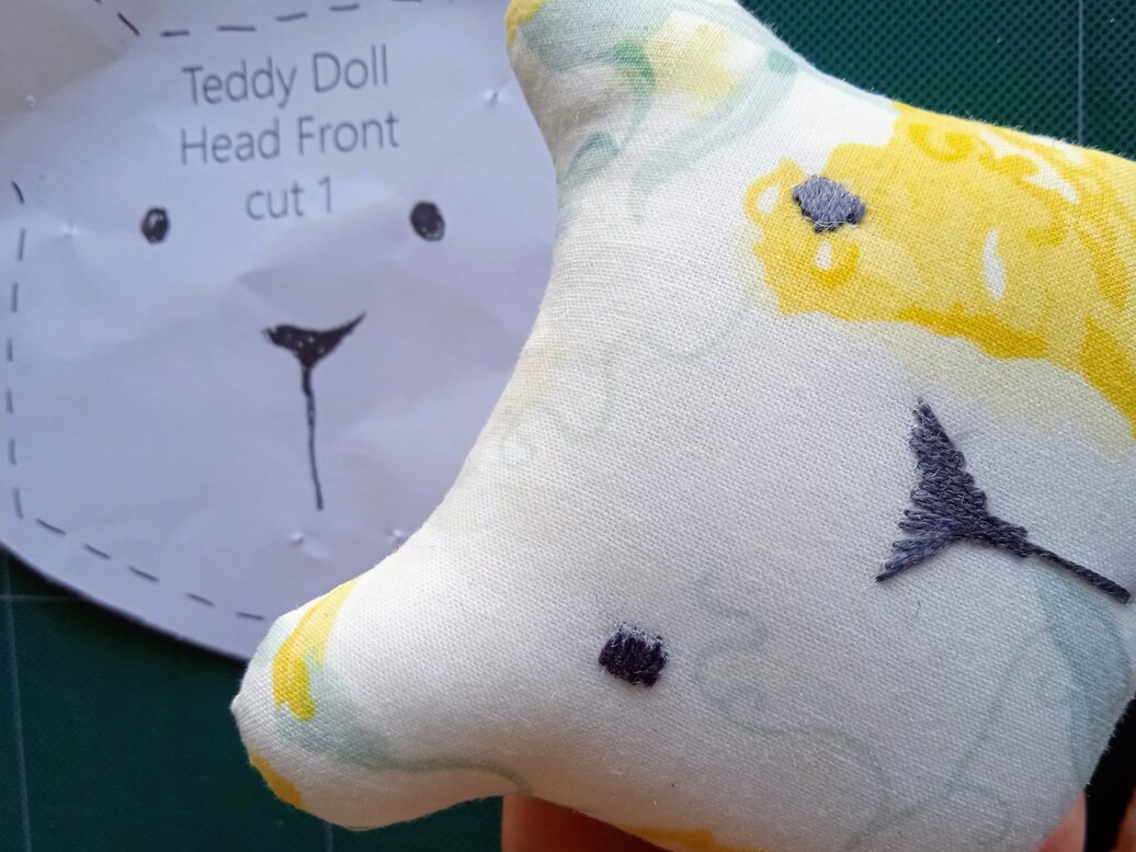 Embroidered face Teddy dolls