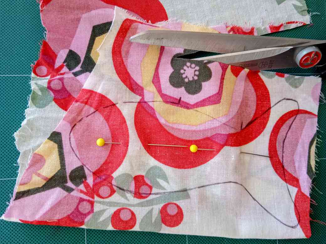 Cut away excess fabric.