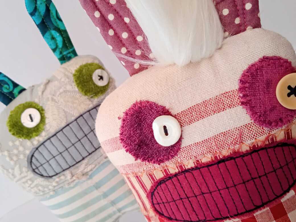 Free sewing tutorial and pattern, creepy cute monster doll.