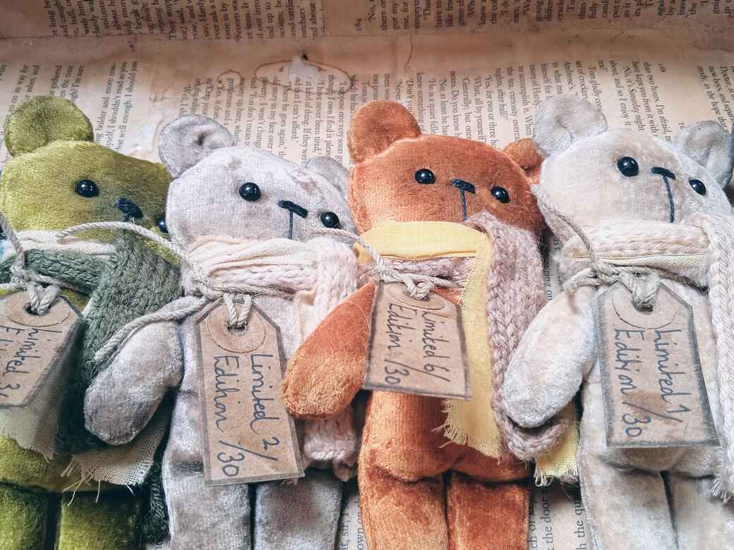 Limited edition artist teddy bears.