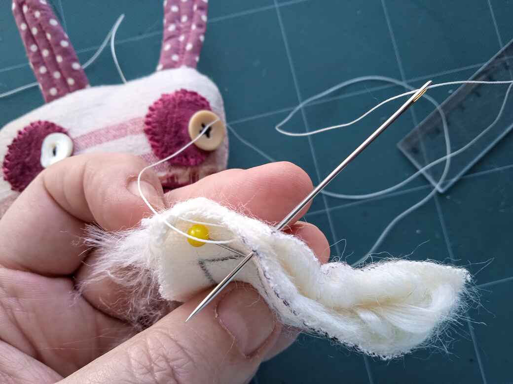 monster hair whip stitch the edges