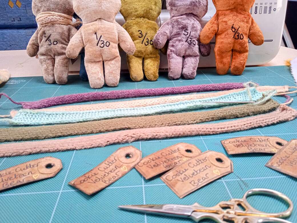 Professional doll and bear making, work table.