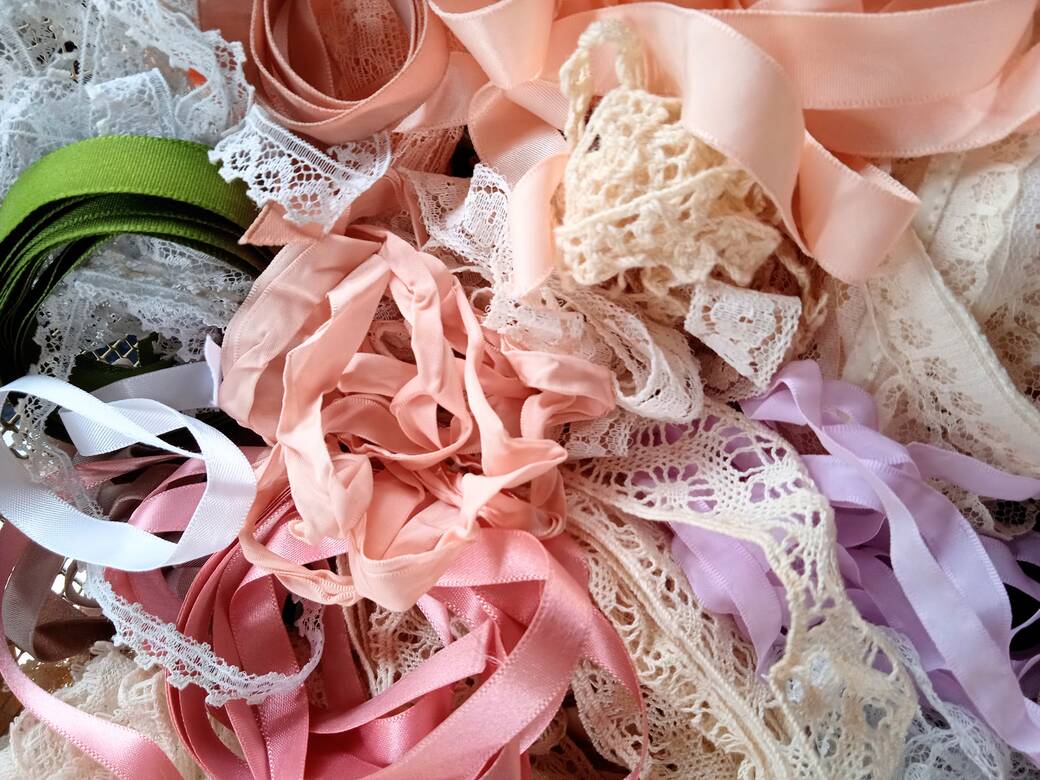 Vintage ribbons and lace