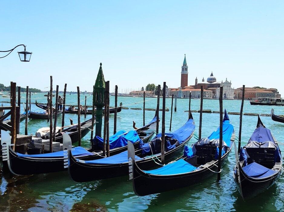 Venice Gondolas all in a row