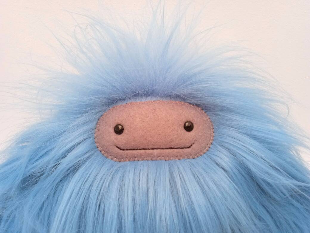 Collectable Yeti Bob doll, blue